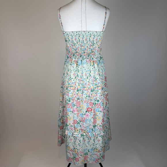 Multicolor Floral Ruffle Tiered Midi Dress Juniors Size Small Cottagecore Fairy - Picture 6 of 11